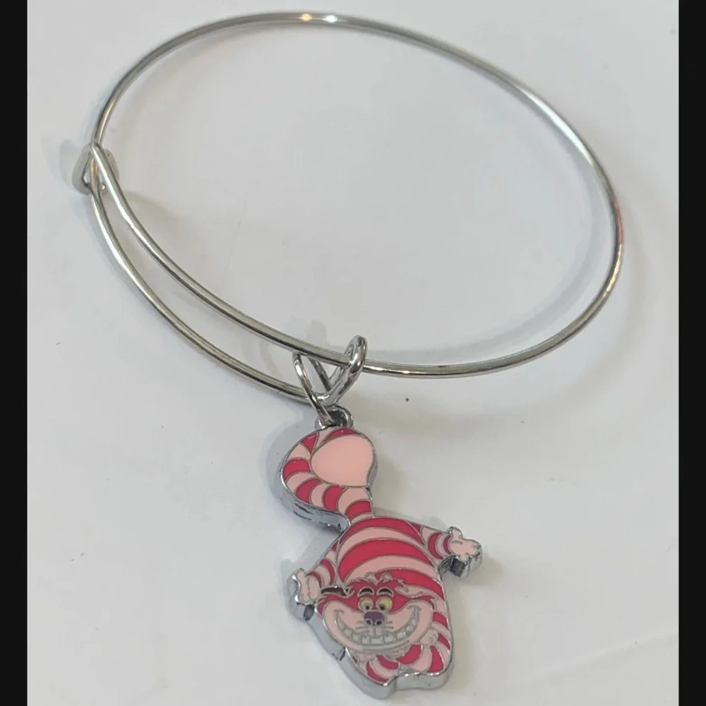 Cheshire Cat Silver Bangle Bracelet